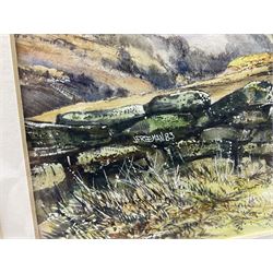 John Freeman (British 1942-): Yorkshire Moors Landscapes, two watercolours signed and dated '83 together with a signed print after the artist max 27cm x 28cm (3)