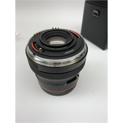 'Zenza Bronica SQ-B' camera fitted with 'Zenza Bronica Zenzanon-PS 1:28 f=80mm' lens, 'Zenza Bronica Zenzanon-PS 1:4 f=150mm' lens and 'Zenza Bronica Zenzanon-S 1:35 f=50mm' lens, with an instruction booklet