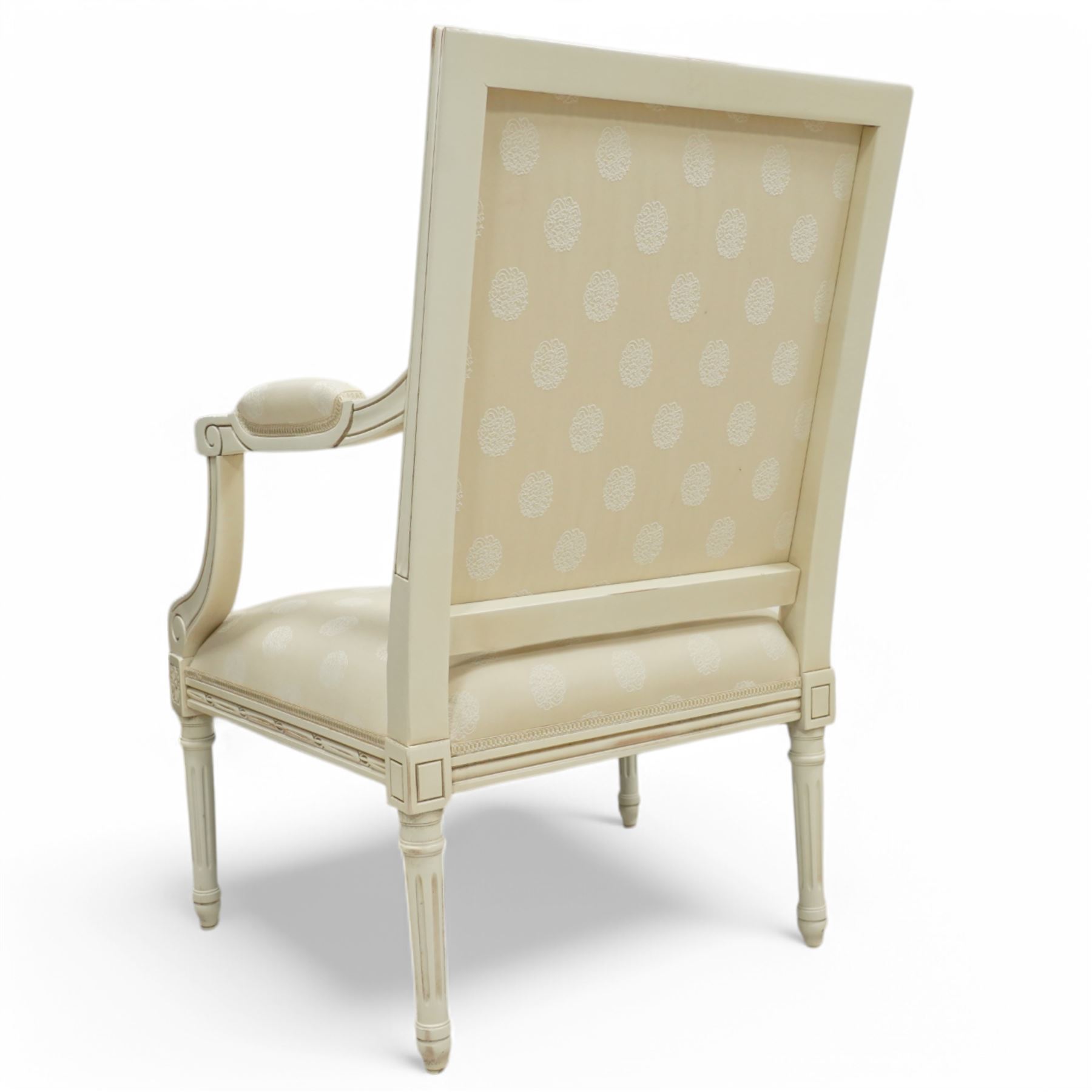 Laura Ashley - French style cream painted open armchair