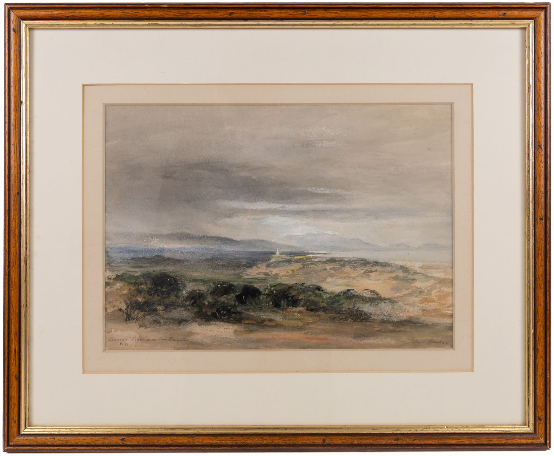 James Mudd (British 1821-1906): 'Leasowe Lighthouse New Brighton', watercolour signed and titled in pencil, 25cm x 35cm; Douglas Ian Smart (British 1879-1970): 'Lerida' Spain, watercolour signed and titled 25cm x 36cm (2)