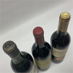 Mixed wine, comprising Chateau Cantemerle, 1975, Grand Cru Classe Se Medoc, Chateau Notton, 1985, Margaux and Marques De Calatrava, 2001 Tempranillo, various contents and proof (3) 