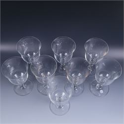 Set of eight Baccarat wine glasses, H18cm