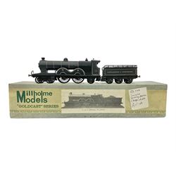Millholme Models ‘00’ gauge - kit built ‘Goldcast’ series L.&Y. Aspinal Atlantic 4-4-2 no.1406 steam locomotive and tender in LYR black; with original box 