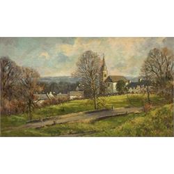 JD Henderson (Scottish 20th century): Eaglesham Hunt, oil on board signed 45cm x 75cm