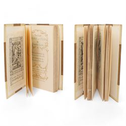 Lamb, Charles - 'The Last Essays of Elia' introduction by Augustine Birrell, illustrated by Charles Brock, third edition published by Dent 1901 in two volumes, half cream leather and brown boards, top edge gilt,  bookplate of H A Ashworth, Arnold, Matthew - 'Essays in Criticism' published Macmillan 1915-16 in two volumes, half leather and marbled boards and Lamb, Charles and Mary - 'Tales from Shakespeare' full calf and gilt spine (3), 'Georgian Poetry' third edition 1913, full leather and gilt, 'Letters of the late William Cowper1820, Stevenson R L - 'Father Damien limited 2nd edition of 1000, published 1901, soft cover and Hoole, J - 'The Orlando of Ariosta' 1819 