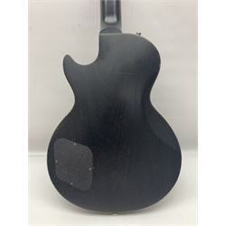 2015 American Les Paul CM (carved mahogany) electric guitar with ebonised finish, retro fitted with Seymour Duncan SH4 pick-up, serial no.150076417, L98cm overall; in Gibson soft carrying case.