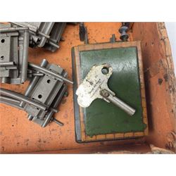 Hornby ‘0’ gauge - No. 0 Goods Set box containing clockwork LNER 0-4-0 locomotive with matching tender no.2710 in black and gold, originally from the No. 1 Goods Set; with NE open wagon, quantity of track, track clips, buffer and key 