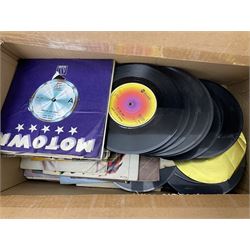 Vintage Fidelity turntable, together with a collection of assorted Vinyl records, to include examples by Abba, The Beatles, Elton John, The Beach Boys, The Bee Gees, Rod Stewart, etc., various box sets, 45 rpm examples, etc. 