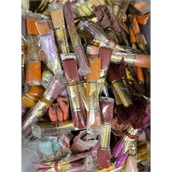 Haberdashery Shop Stock: Quantity of 'The Craft Collection' Paterna Persian Yarn, mostly in original packaging, together with rug making pre-cut wool by Homemakers & other makers, in three boxes