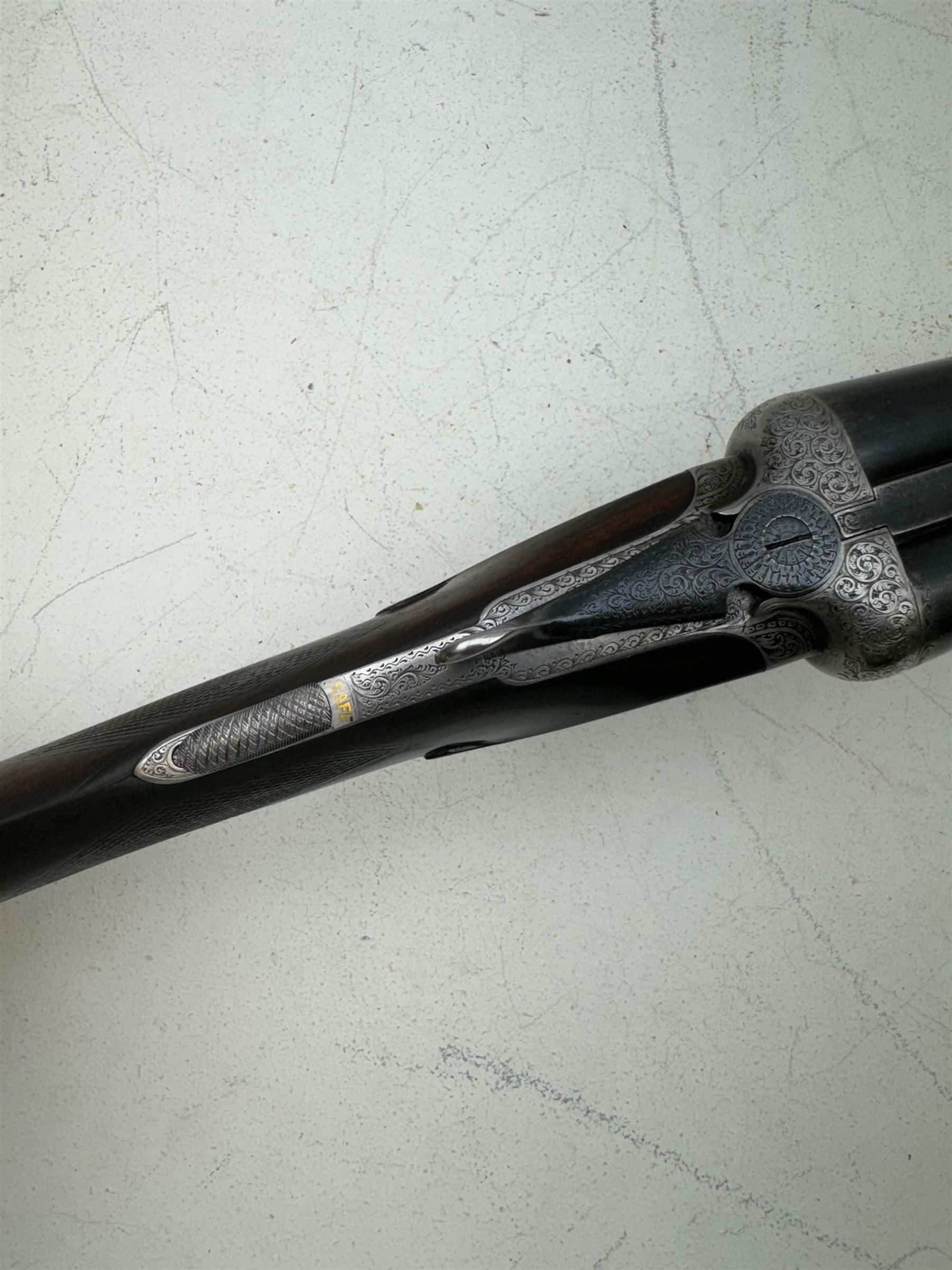 SHOTGUN CERTIFICATE REQUIRED - H Akrill of Beverly 12-bore double trigger boxlock ejector side-by-side double barrel shotgun with 66cm(26