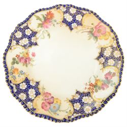 Collection of Royal Worcester pill boxes, decorated with birds and flowers, together with a pot lid painted with a kingfisher, signed powell and other Royal Worcester ceramics 