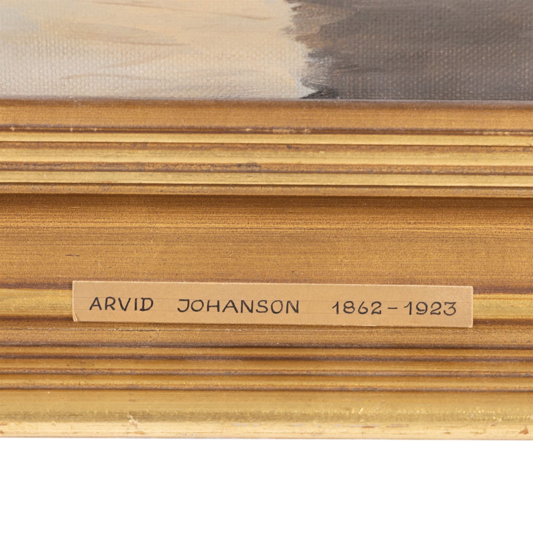 Arvid Claes William Johanson (Swedish/French 1862-1923): Sailing Boats in Serene Waters, oil on canvas signed 37cm x 57cm