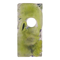 Rectangular clear glass sculpture 'Hanging Tableaux' by Will Shakspeare, H28cm