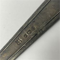 Silver spoon and lighter, hallmarked  