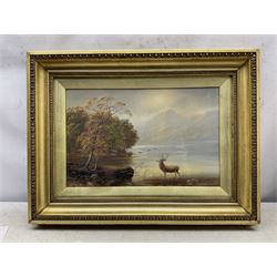 William James Smith Crampton (British 1855-1935): 'Misty Morning in the Hills', oil on board signed, titled verso 29cm x 45cm