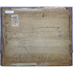 Alexander Jamieson (Scottish 1873-1937): 'Palermo Harbour', oil sketch on panel, inscribed and titled verso 37cm x 46cm (unframed)