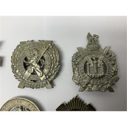 Nine Scottish glengarry badges - 6th Fifeshire Volunteer Battalion Black Watch, Lowland Regiment, Highland Regiment, Black Watch, Argyll & Sutherland Highlanders, Kings Own Scottish Borderers, Cameron Highlanders, The Royal Scots and London Scottish (9)