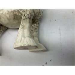 Beswick Shire horse in rocking horse grey no. 818, with printed mark beneath, H21cm