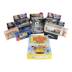 Collection of diecast cars, including Lledo limited edition 'The Beano' boxset 2005, three...