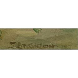 John Atkinson (Staithes Group 1863-1924): 'Loading the Haycart Hinderwell' Nr. Whitby, watercolour signed, titled verso 24cm x 31cm