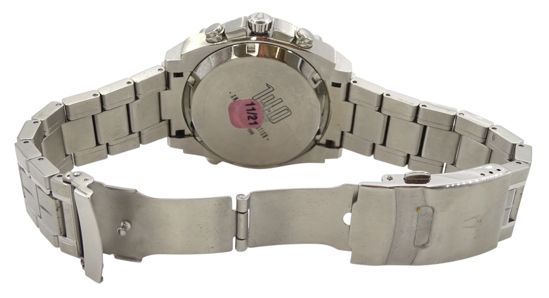 Bulova Precisionist gentleman's stainless steel quartz chronograph wristwatch, Ref. C877877, marking 140 years of American Innovation, on original stainless steel strap, with fold-over clasp