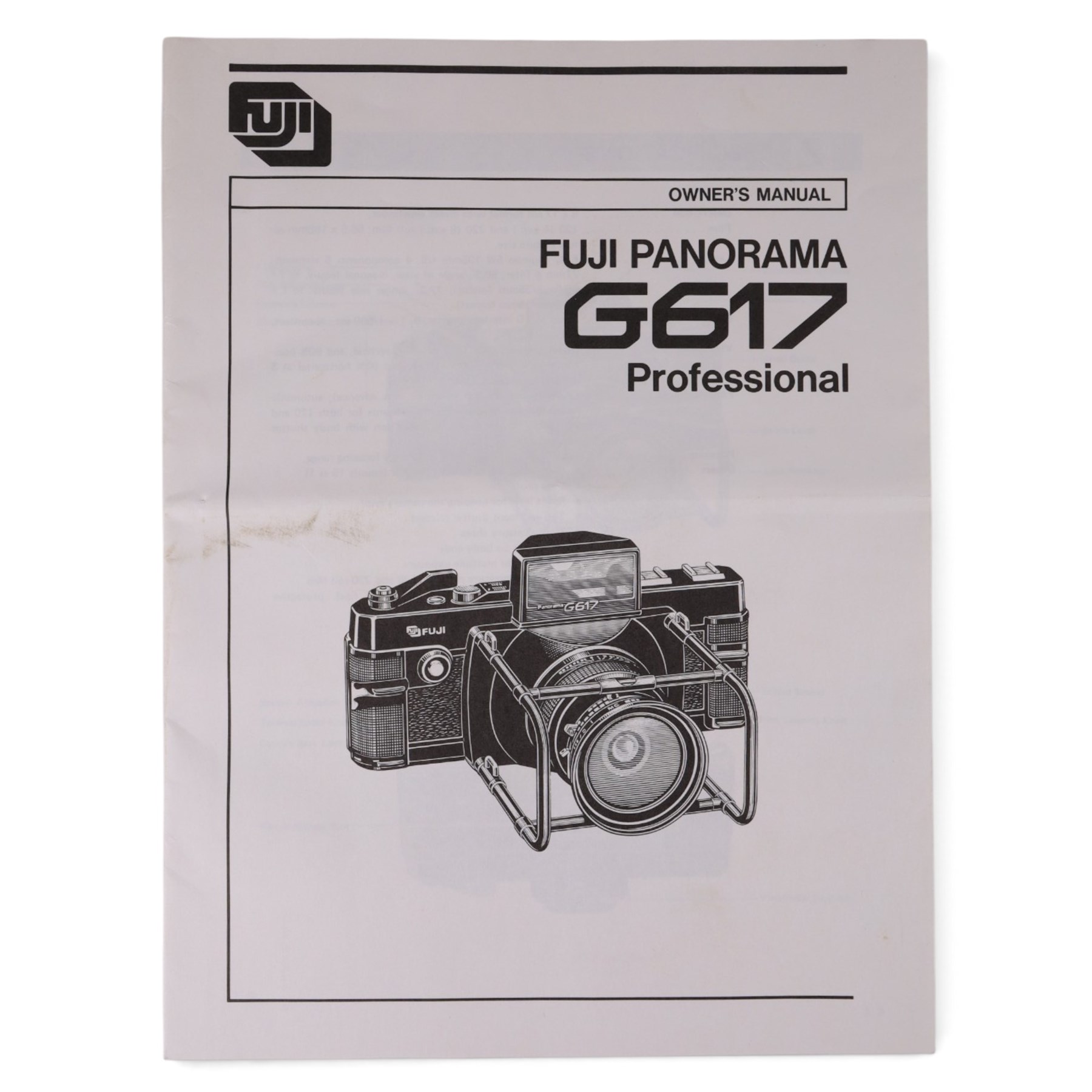 Fuji Panorama G617 Professional medium format camera, serial no. 6111450, with a Fujinon SW 1:8/105 lens, contained within original fitted carry case and cardboard box