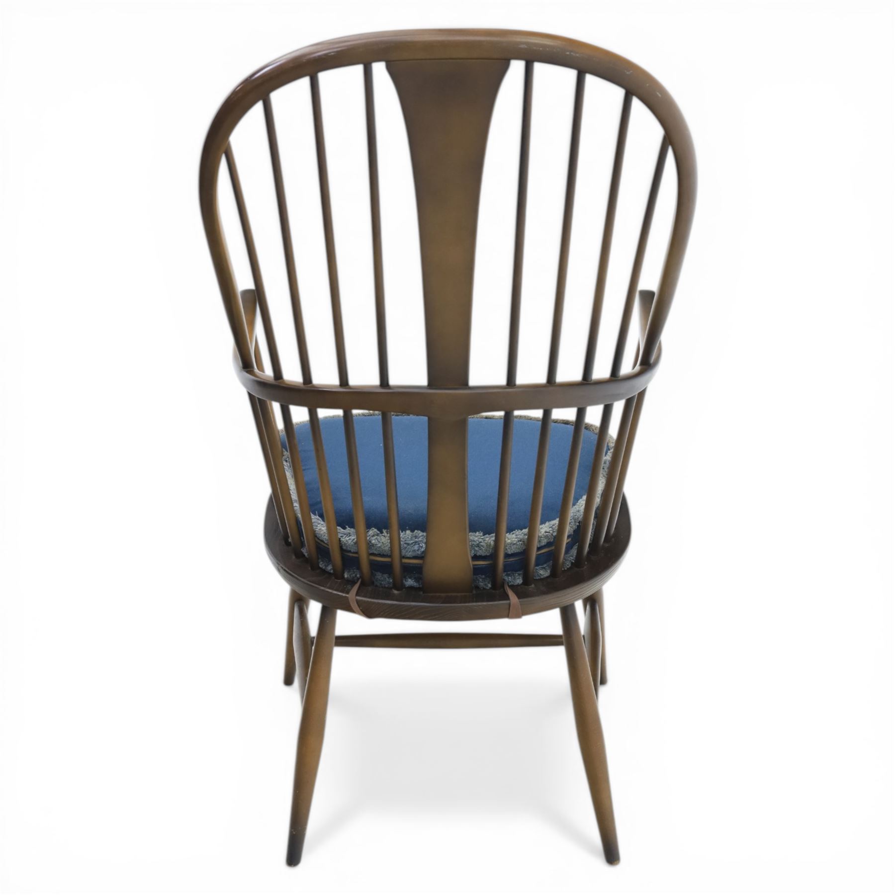 Ercol - mid century dark elm Windsor chair