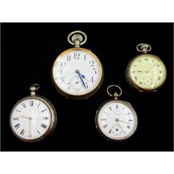  George IV silver pair cased verge fusee pocket watch by Fool, Faversham, No. 19149, Thomas Wallis II, London 1827, silver 'Express Lever' pocket watch by J.G. Graves, one other silver lever pocket watch by Marvin and a nickle Goliath pocket watch