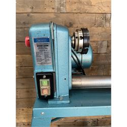 Draper WTL12 wood lathe and a collection of turning chisels 