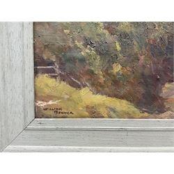 William Roger Benner (British 1884-1964): Castle View, oil on canvas laid on to board signed 42cm x 52cm