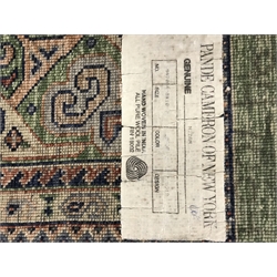 Nizam sage ground rug, repeating border, 300cm x 241cm
