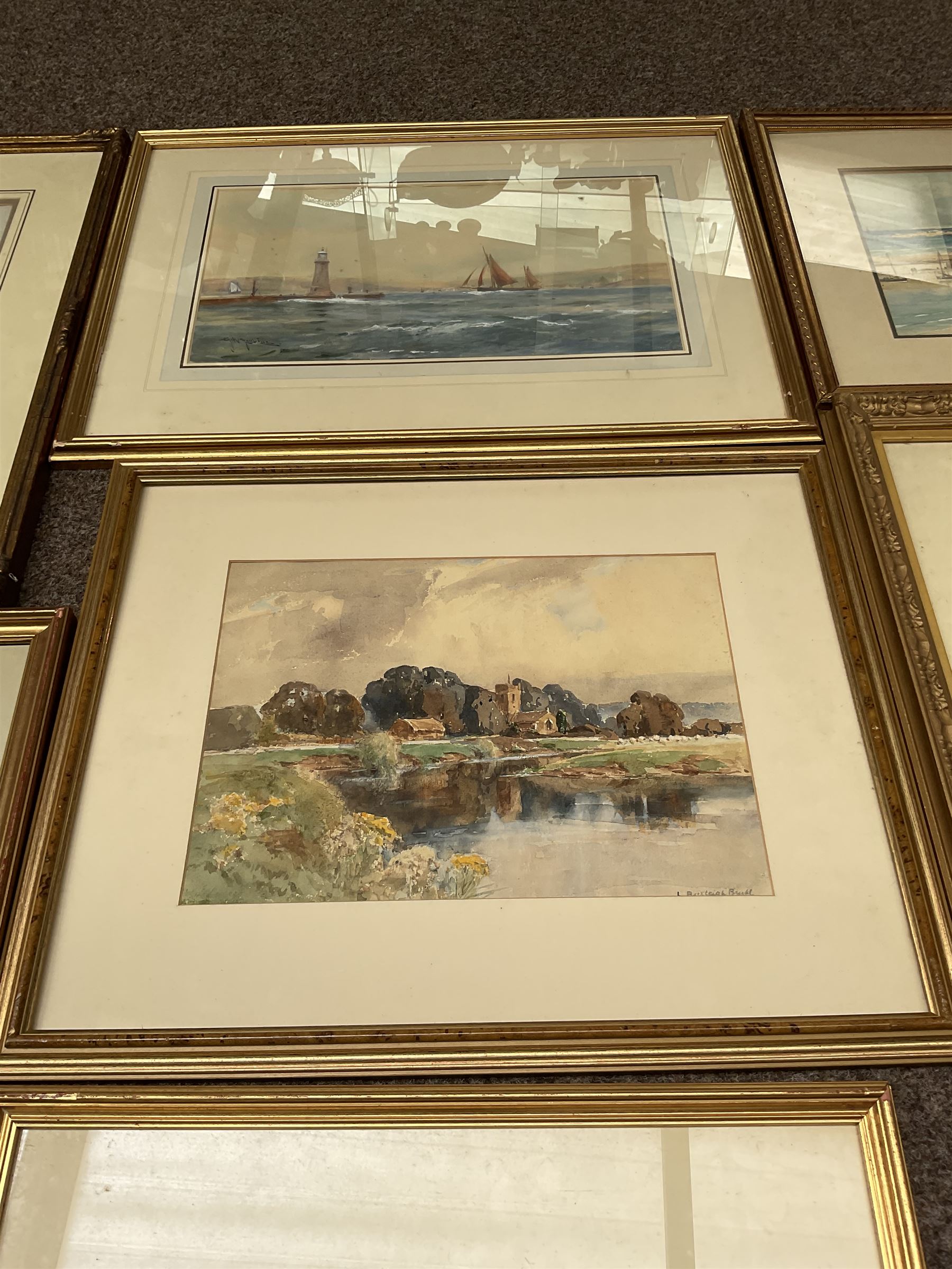 Collection of principally early 20th century watercolours, artists including Victor Noble Rainbird, George Henry Jenkins, Thomas Swift Hutton, Francis Dodd, James Aumonier, Maud Raphael Jones, John Sowden, Frank M Chase, Henry Frank Waring, etc (12)