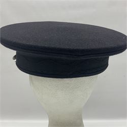 1950s British Red Cross North Yorkshire dress uniform comprising tunic, trousers, greatcoat and visor cap; bears manuscript label '1956 Ware'