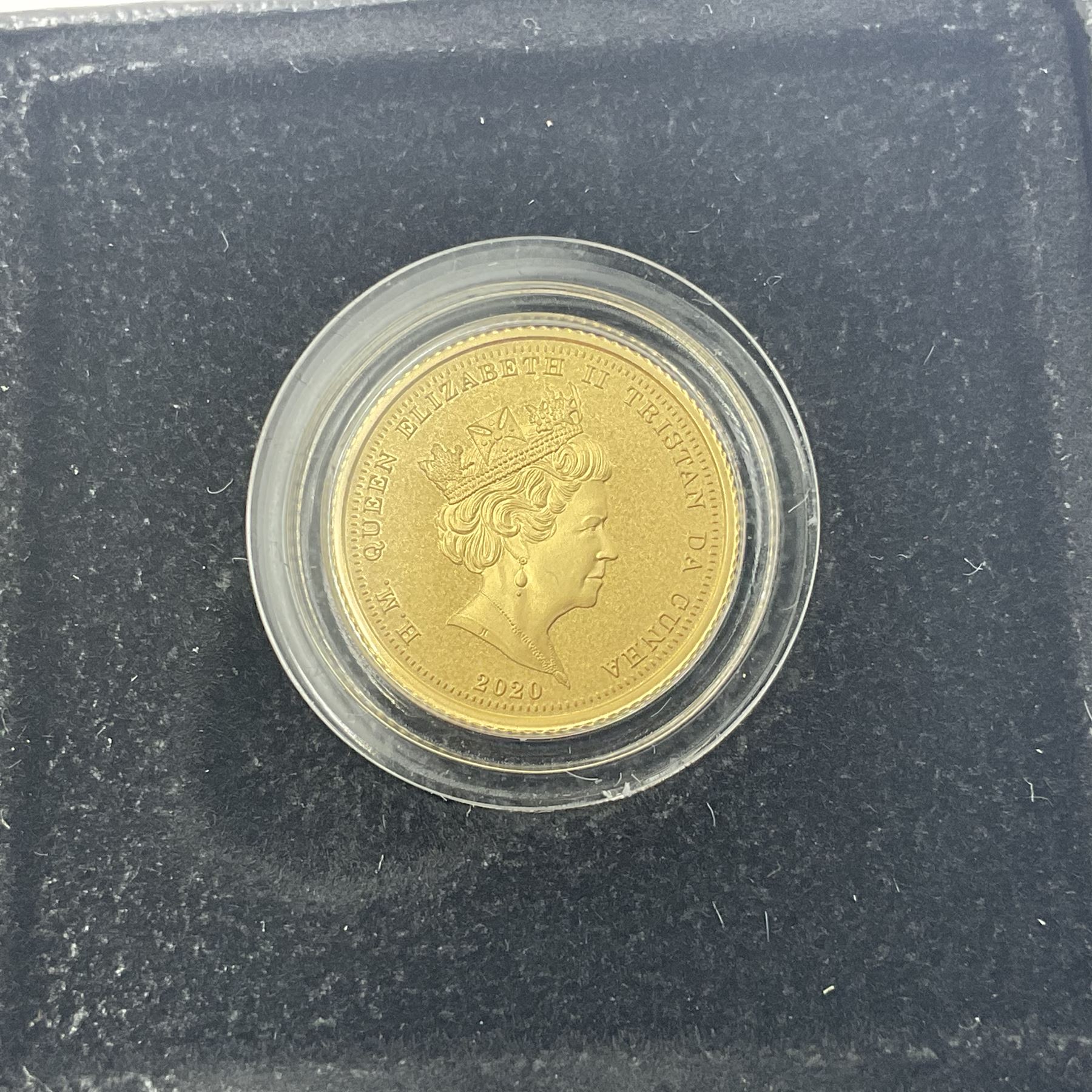 Queen Elizabeth II Tristan da Cunha 2020 'Dunkirk 80th Anniversary' gold quarter sovereign coin, with certificate