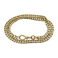 Early 20th century 8.5ct gold chain with clip, approx 15.1gm
