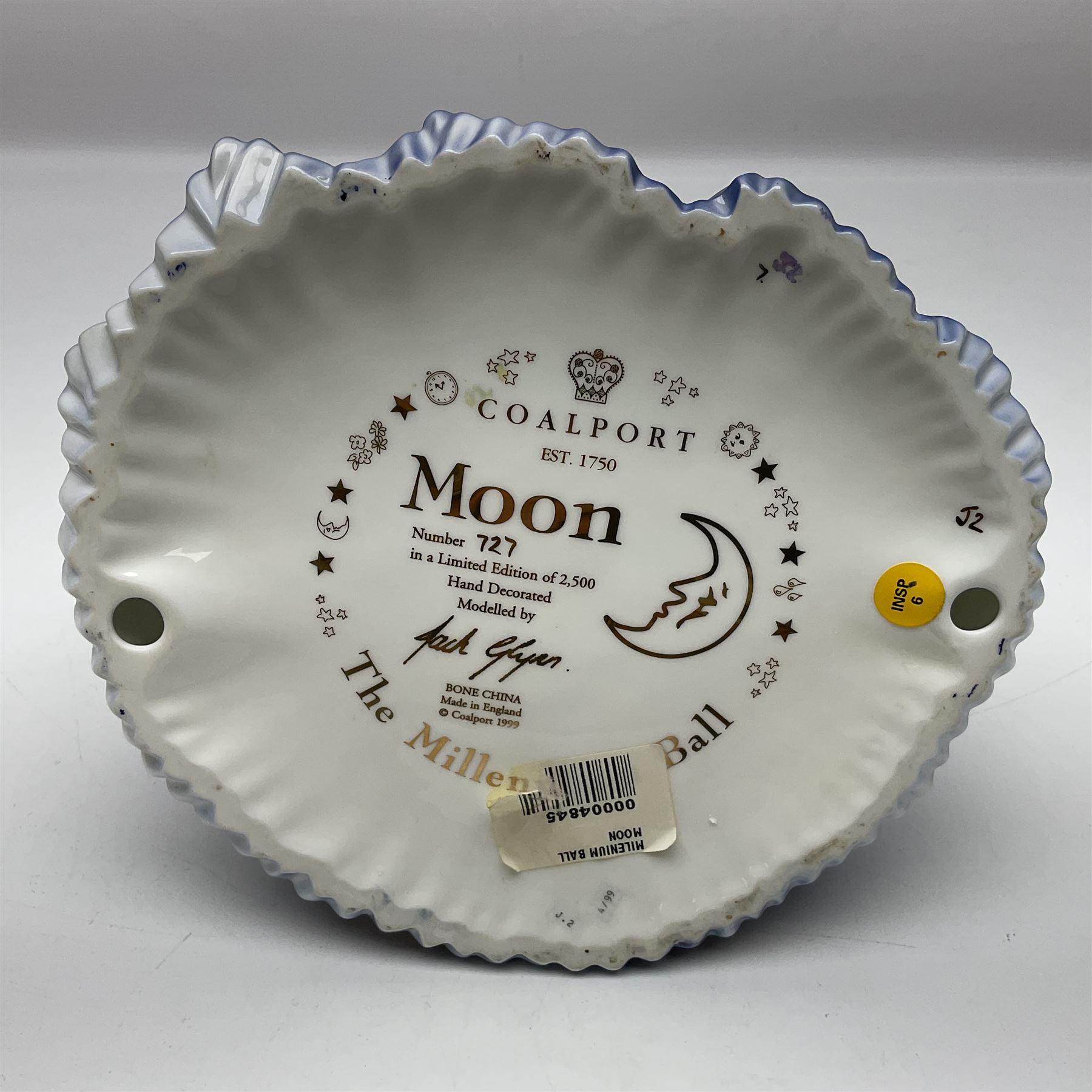 Coalport limited edition Millennium Ball figure, Moon, no 727/2500, boxed with certificate