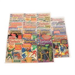 Fifteen Marvel Silver Age 'The Fantastic Four' comic books, spanning years 1963-1965, comp...