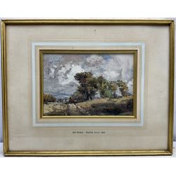 Ernest Procter (British 1886-1935): Horse and Cart in Landscape, watercolour signed and dated '09, 19cm x 28cm 