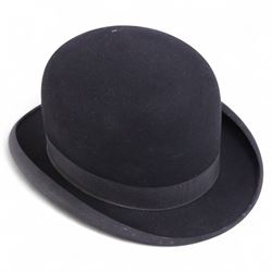 Scott & Co top hat, together with  bowler hat, two shooting sticks, WWII rubber long coat, two riding show jackets and other collectable items 