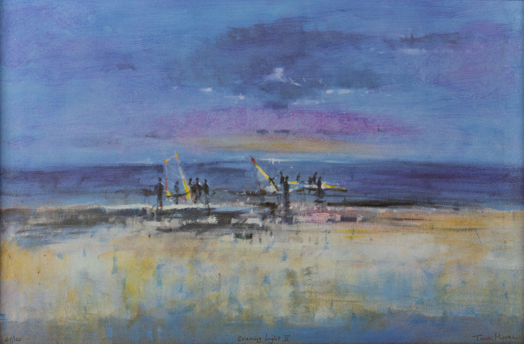 Tina Morgan (British 1952-): 'Evening Light II', limited edition print on canvas signed titled and numbered 49/120 in pen, 41.5cm x 64cm