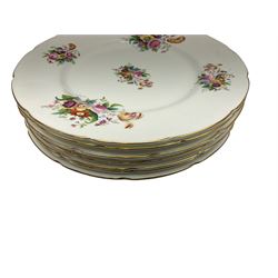 Coalport 'Junetime' pattern tea and dinner wares, to include side plates, plates, bowls, tea cups and saucers, sauce boat etc