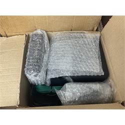 Large collection of projectors and equipment, to include Alphaxia Gnome projector, Kodak Brownie projector, slide containers, projector screen, etc, in six boxes