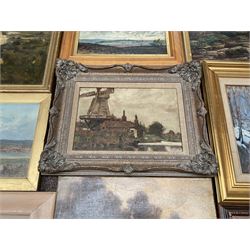 Collection of oil paintings, artists including Albert Ernest Bottomley, Stephen Denison, Hermann Sandoz, H Drummond, Ainsworth, Keith Cresswell, etc (10)