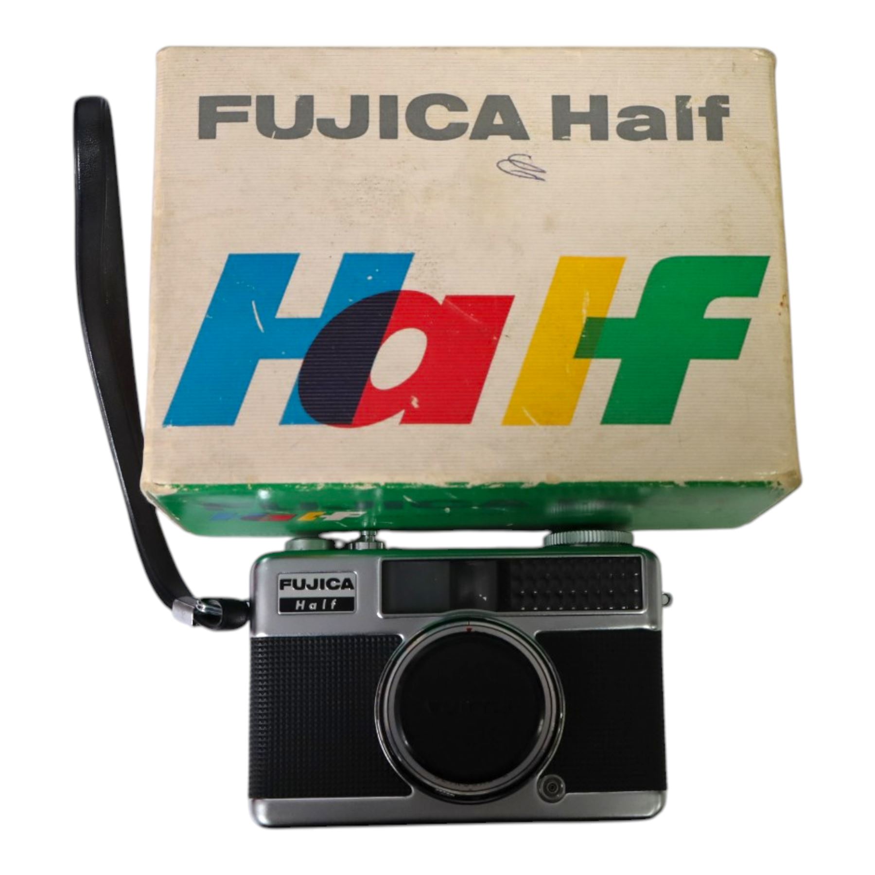 Wray Stereo Graphic 35mm camera, together with a boxed Fujica Half camera