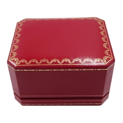 Two Cartier 18ct gold watch strap buckles, stamped 750, with Must de Cartier box 