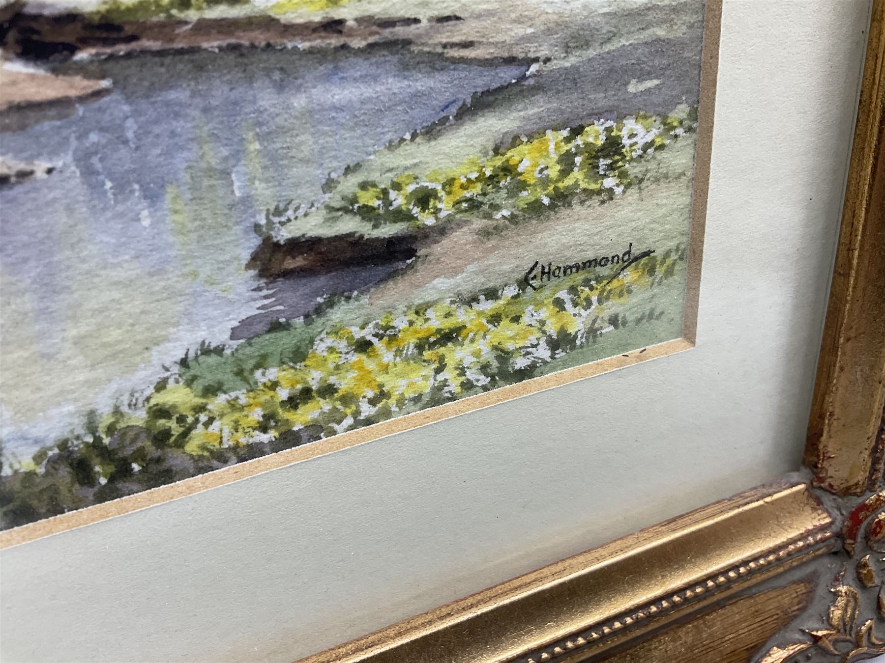 Leonard W Owens (British 20th century): 'Pheasants by a Farm near Hutton-Le-Hole', oil on canvas signed and dated 1986 together with Chris Hammond  (British 20th century): 'Springtime', watercolour signed, titled and dated 1990 verso max 30cm x 45cm (2)