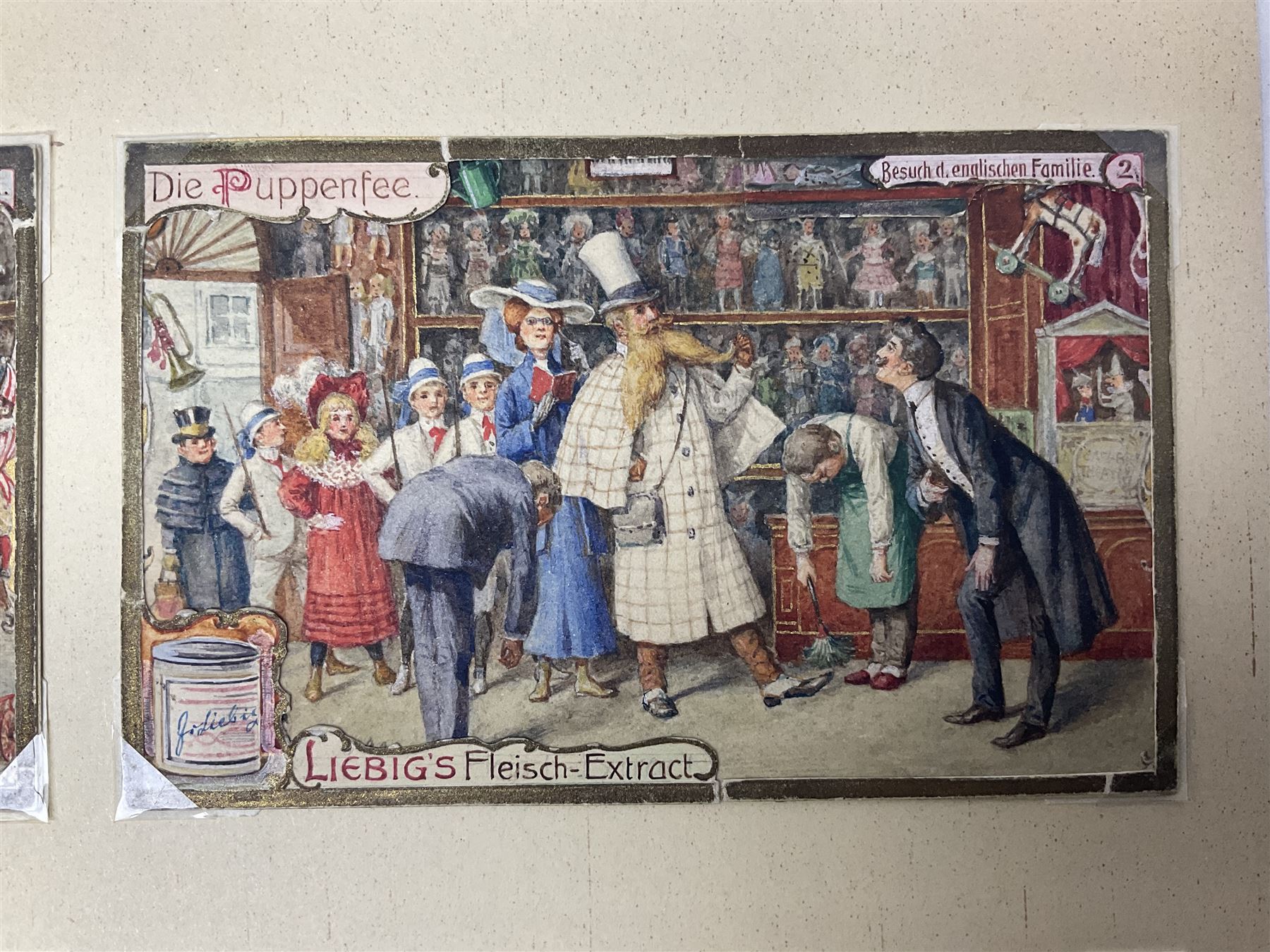 Six original Liebig watercolour illustrations: 'La Fie des Poupiees' 1907