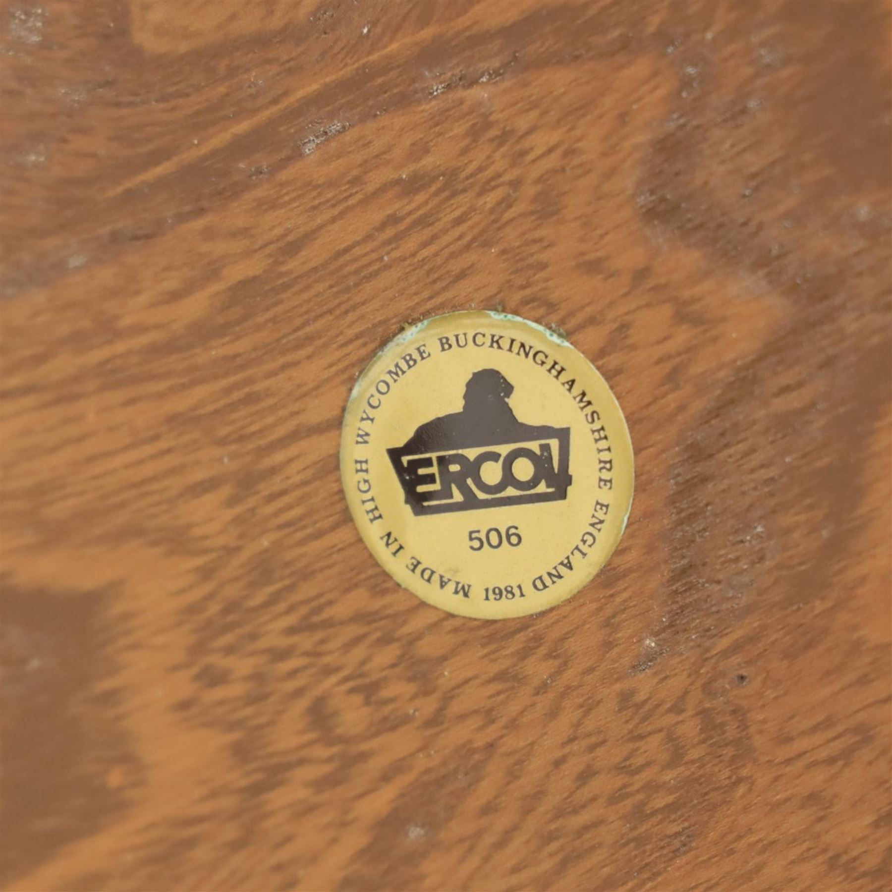 Ercol - elm oval/rectangular drop leaf coffee table, bobbin turned base