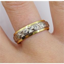 18ct gold white zircon full eternity ring, hallmarked