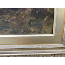 Francis Abel William Taylor Armstrong (British 1849-1920): Landscape overlooking a Distant Town, oil on canvas signed and dated '94, 34cm x 52cm